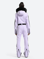 Over Ski Women's Faux Fur One Piece Ski Suit