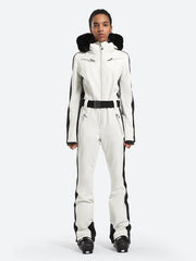 Over Ski Women's Faux Fur One Piece Ski Suit