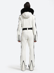 Over Ski Women's Faux Fur One Piece Ski Suit