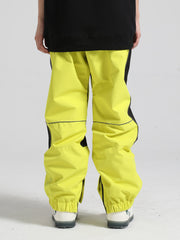 Pantalones de esquí reflectantes con bloques de color para hombre de Gsou Snow