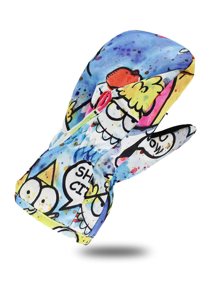 Gsou Snow Kinder Cartoon wasserdichte Winter-Skihandschuhe