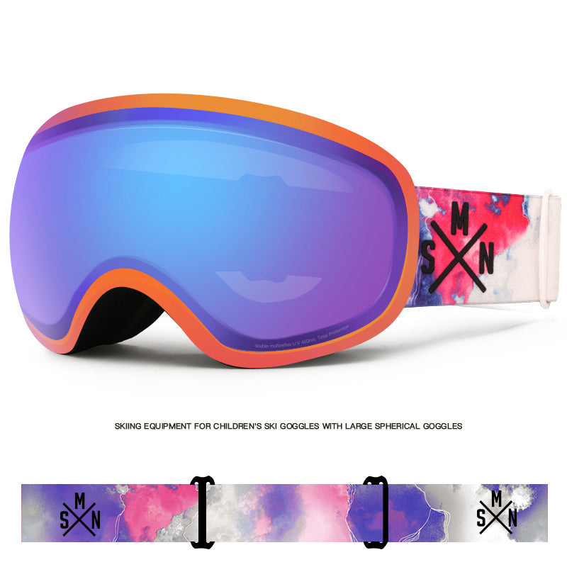 SMN Skibrille für Erwachsene, doppellagig, winddicht, beschlagfrei, Bergsteigerausrüstung, Cocker Myopia, Schneebrille, Skibrille