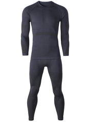 Gsou Snow Herren Winter Grau Ski Thermo Unterwäsche Set Feuchtigkeitstransport Schnelltrocknend