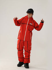 Trajes de nieve cargo a rayas Air Pose Mountain Breaker para hombre