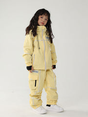 Air Pose Mountain Breaker Stripe Cargo-Schneejacke und -hose für Kinder