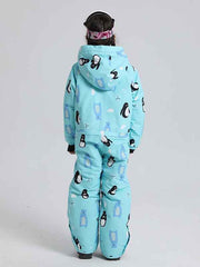 Trajes de nieve de una pieza con diseño de pingüino para niños y niñas 