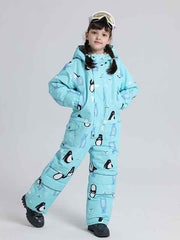 Trajes de nieve de una pieza con diseño de pingüino para niños y niñas 