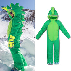 Trajes de nieve de una pieza unisex para niños, impermeables y aptos para animales en invierno 