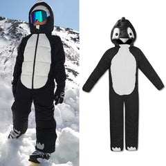 Trajes de nieve de una pieza unisex para niños, impermeables y aptos para animales en invierno 