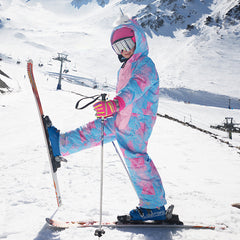 Trajes de nieve de una pieza unisex para niños, impermeables y aptos para animales en invierno 