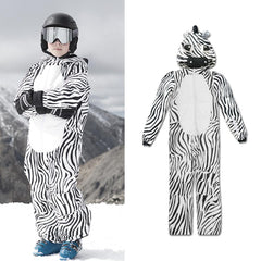 Trajes de nieve de una pieza unisex para niños, impermeables y aptos para animales en invierno 