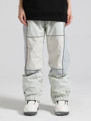 Pantalones de esquí reflectantes con bloques de color para hombre de Gsou Snow