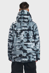 Men's Camouflage Face Vented Multi-pocket Fully Waterproof Snow Jacket