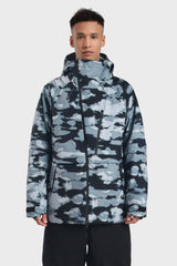 Men's Camouflage Face Vented Multi-pocket Fully Waterproof Snow Jacket