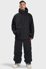 Men's Off White Face Vented Multi-pocket Fully Waterproof Snow Jacket