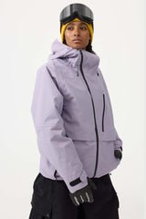 Women's Off White Face Vented Multi-pocket Fully Waterproof Snow Jacket