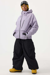 Women's Black Face Vented Multi-pocket Fully Waterproof Snow Jacket