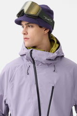 Men's White Face Vented Multi-pocket Fully Waterproof Snow Jacket