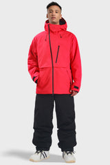 Men's Off White Face Vented Multi-pocket Fully Waterproof Snow Jacket