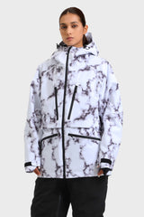 Chaqueta de nieve aislante impermeable multifuncional para mujer de Off White