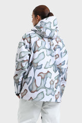 Chaqueta de nieve aislante impermeable multifuncional para mujer de Off White