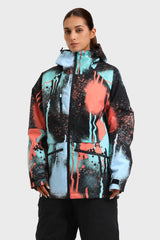 Chaqueta de nieve aislante impermeable multifuncional para mujer de Off White