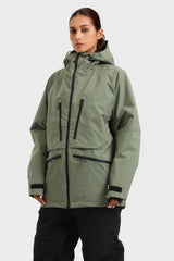 Chaqueta de nieve aislante impermeable multifuncional con diseño de camuflaje para mujer