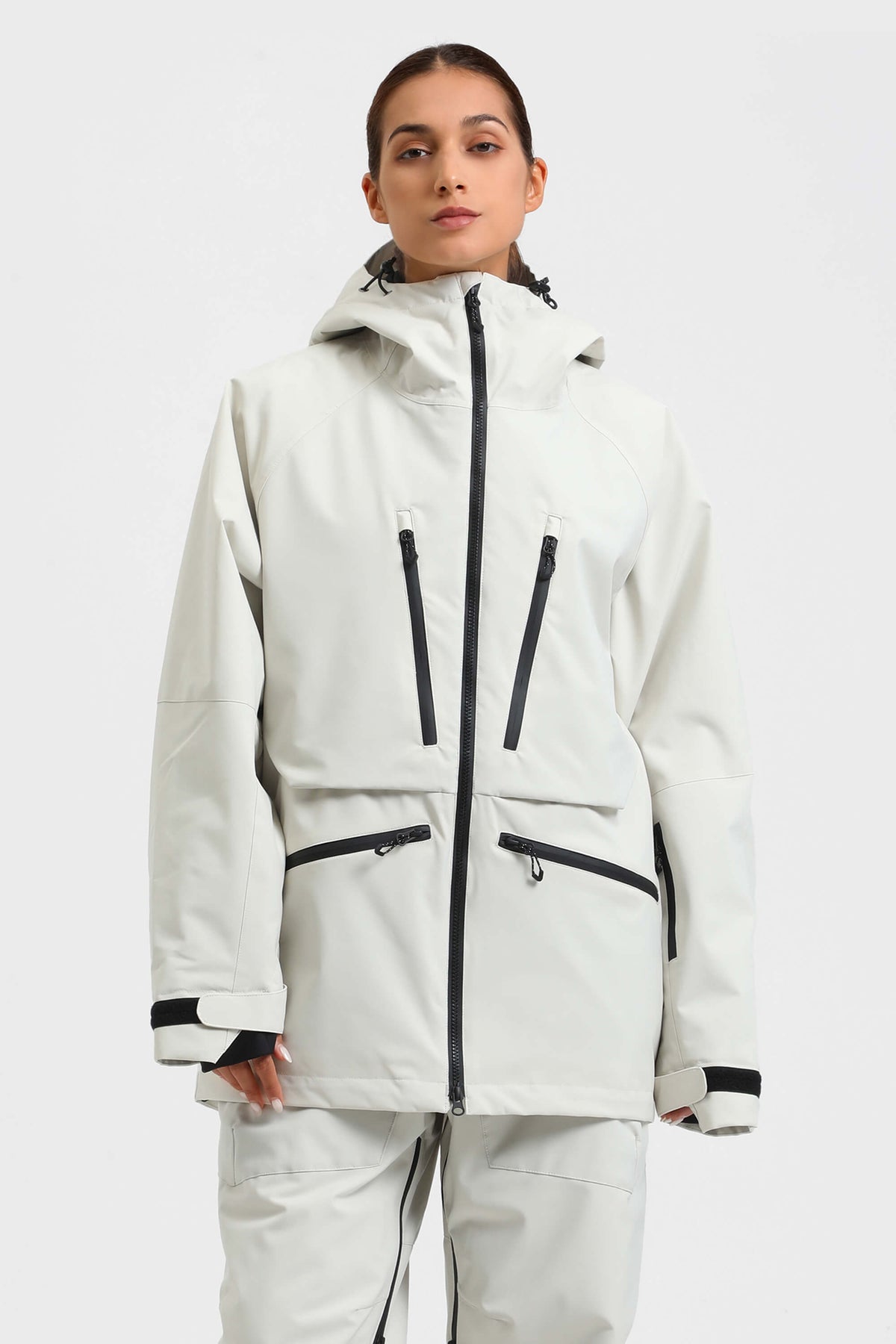 Chaqueta de nieve aislante impermeable multifuncional para mujer de Off White