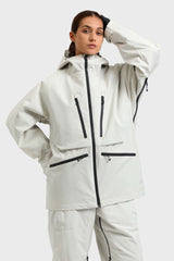 Chaqueta de nieve aislante impermeable multifuncional para mujer de Off White