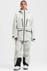 Chaqueta de nieve aislante impermeable multifuncional para mujer de Off White