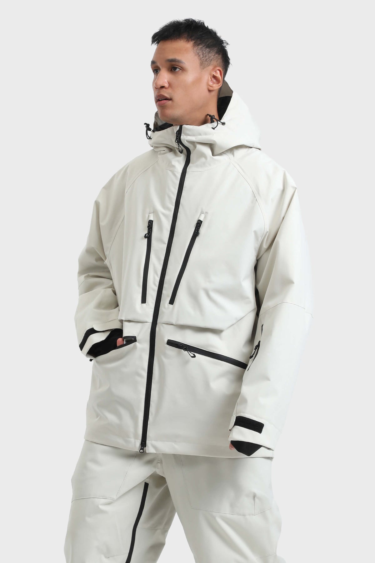 Chaqueta de nieve aislante impermeable multifuncional para hombre de Off White