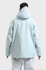 Men's Light Grey Multifunctional Waterproof Insulated Snow Jacket