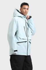 Men's Marble Pattern Multifunctional Waterproof Insulated Snow Jacket