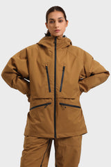 Chaqueta de nieve aislante impermeable multifuncional para mujer de Off White