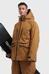 Men's Olive Green Multifunctional Waterproof Insulated Snow Jacket