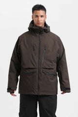 Men's Olive Green Multifunctional Waterproof Insulated Snow Jacket