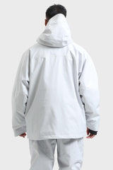 Men's Light Grey Multifunctional Waterproof Insulated Snow Jacket