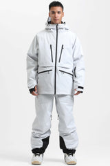 Chaqueta de nieve aislante impermeable multifuncional para hombre de Off White