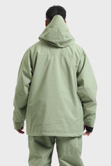 Men's Light Grey Multifunctional Waterproof Insulated Snow Jacket