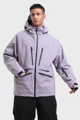 Men's Marble Pattern Multifunctional Waterproof Insulated Snow Jacket