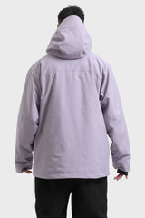 Men's Light Grey Multifunctional Waterproof Insulated Snow Jacket