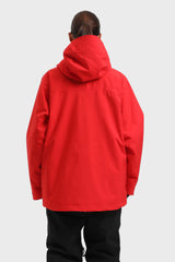 Chaqueta de nieve aislante impermeable multifuncional de color rojo neón para mujer