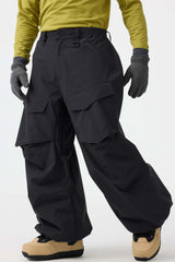 Pantalones de nieve holgados, resistentes y utilitarios, de color gris oscuro, para hombre 