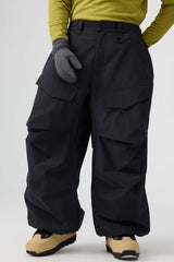 Pantalones de nieve holgados, resistentes y utilitarios, de color gris oscuro, para hombre 