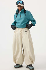 Women's Rose Drawstring Baggy Balloon Snow Pants