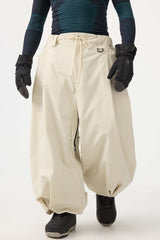 Men's Coffee Drawstring Baggy Balloon Snow Pants