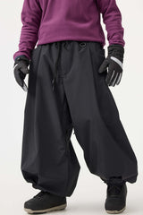 Pantalones de nieve holgados con cordón para hombre en color café 