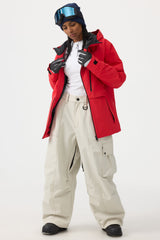 Women's Caramel Baggy Oxford Wear-resistant Snow Pants