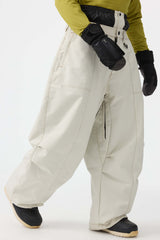 Men's Black Baggy Oxford Wear-resistant Snow Pants