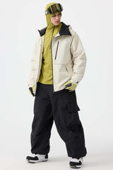 Men's Caramel Baggy Oxford Wear-resistant Snow Pants